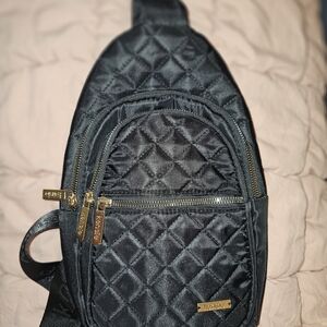 Black Quilted Crossbody Bag